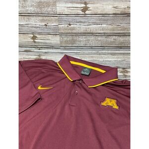 Nike Polo Dri Fit Minnesota Goohers Maroon‎ EUC Size XXL